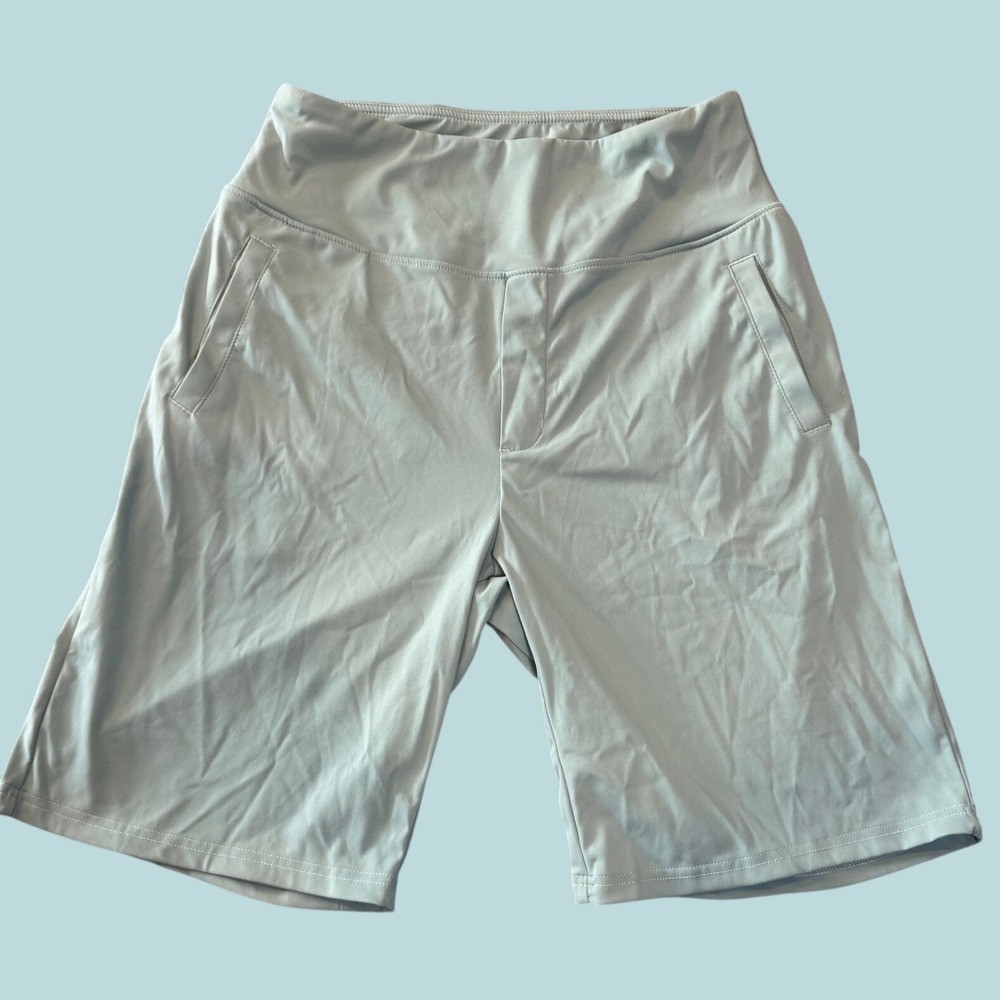 Santiny Commission Shorts L Sage Green Four-Way Stretch Pockets
